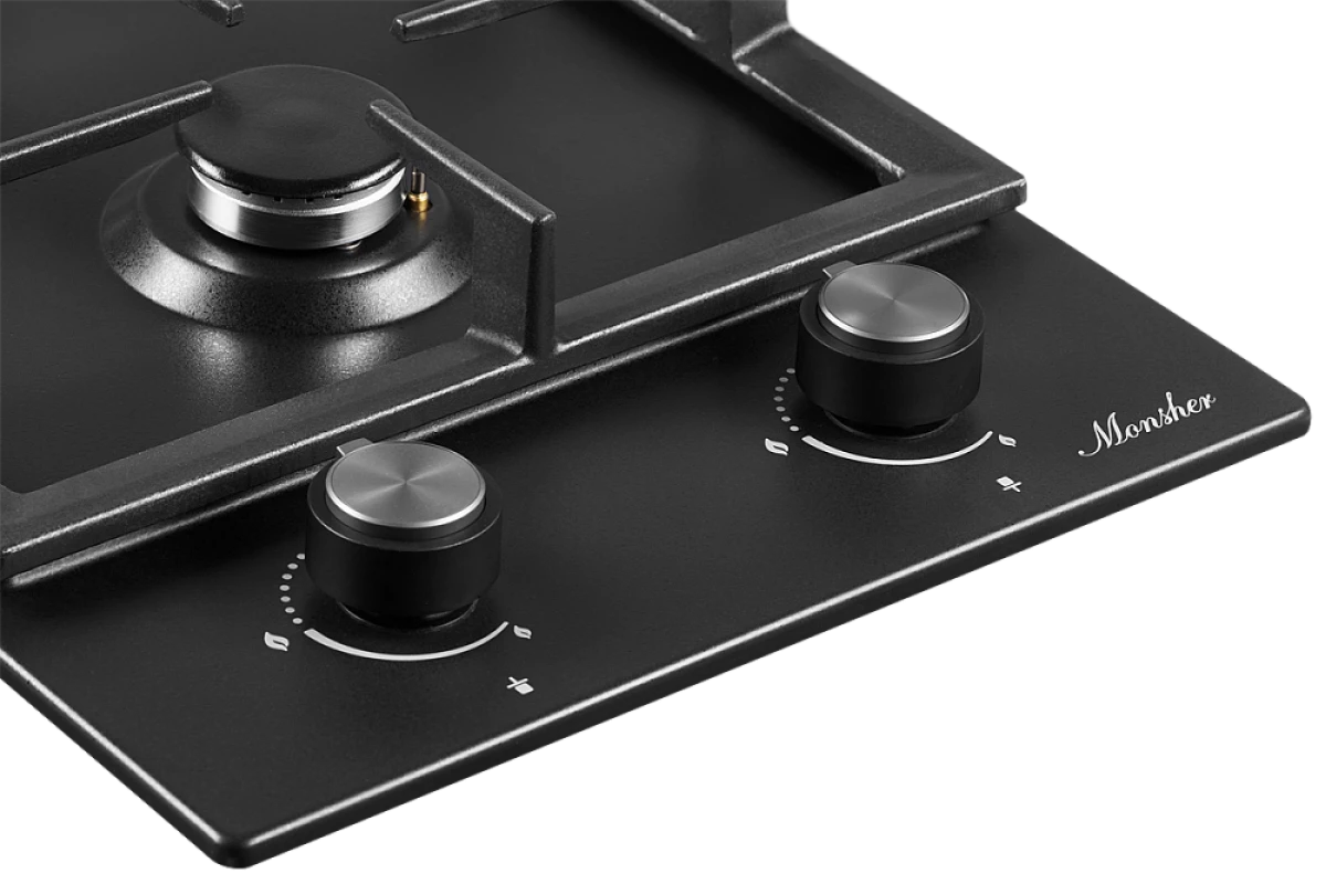 Домино газовая варочная панель Monsher MSG 30 Noir