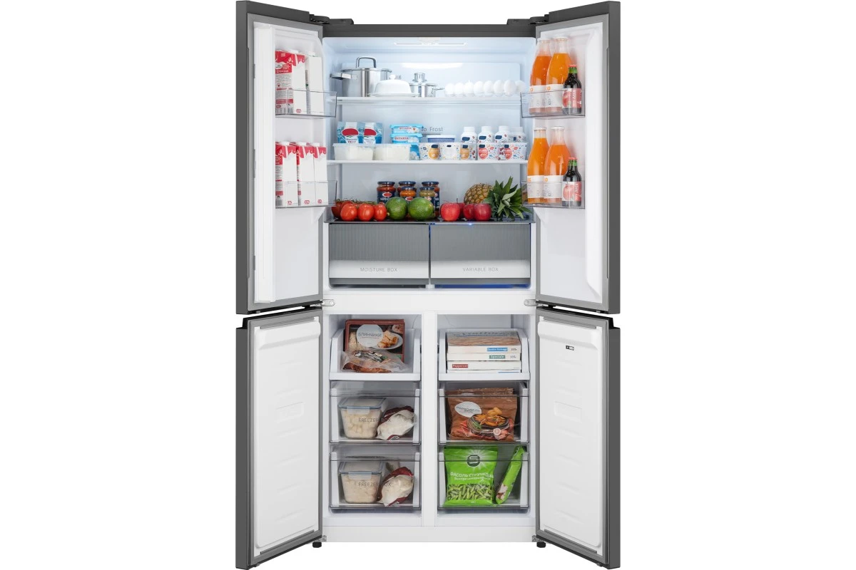 Отдельностоящий холодильник с инвертором Weissgauff WCD 450 Dark Grey NoFrost Inverter