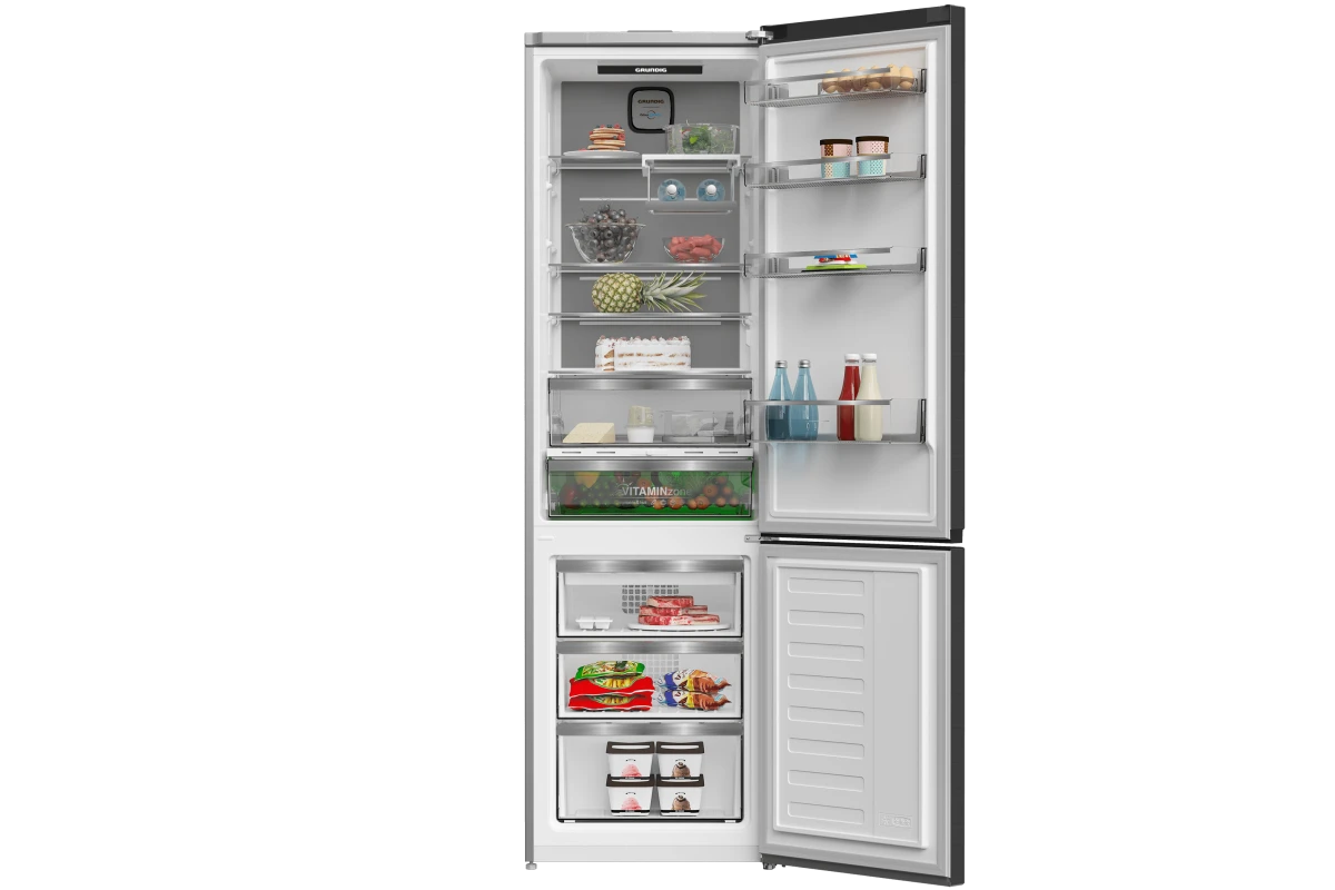 Холодильник с нижней морозильной камерой Grundig GKPN66930LXDW