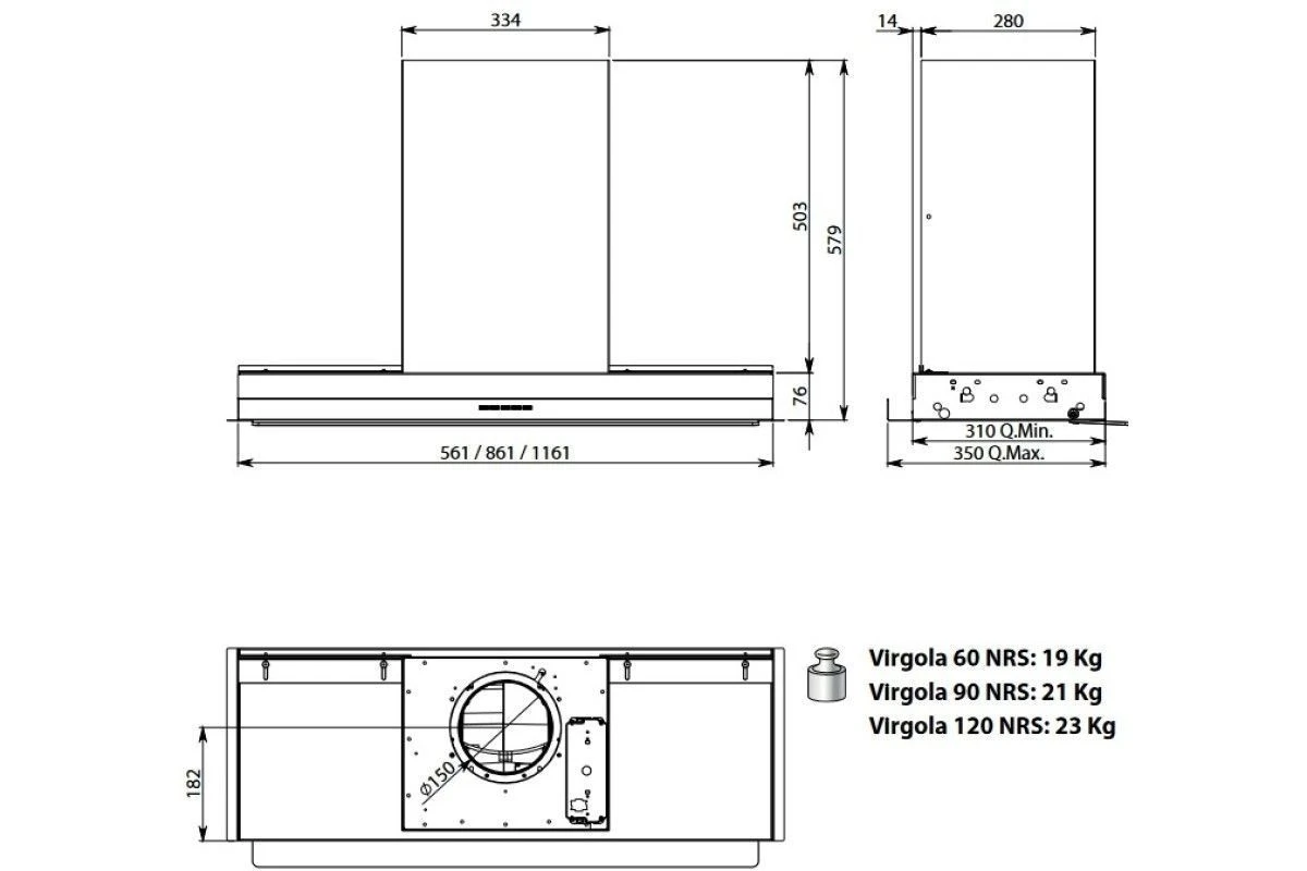 Вытяжка Falmec VIRGOLA (Touch) NRS 90