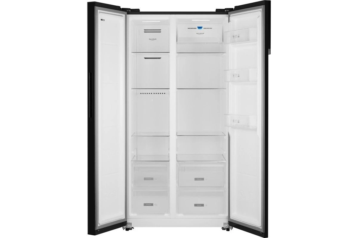 Отдельностоящий холодильник с инвертором Weissgauff WSBS 600 NoFrost Inverter Rock Glass