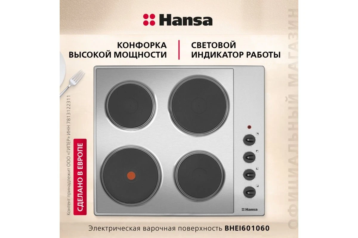 Электрическая панель Hansa BHEI601060