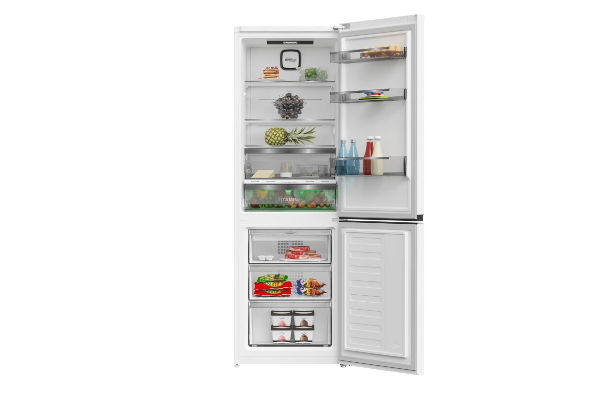 Холодильник с нижней морозильной камерой Grundig GKPN66830FW
