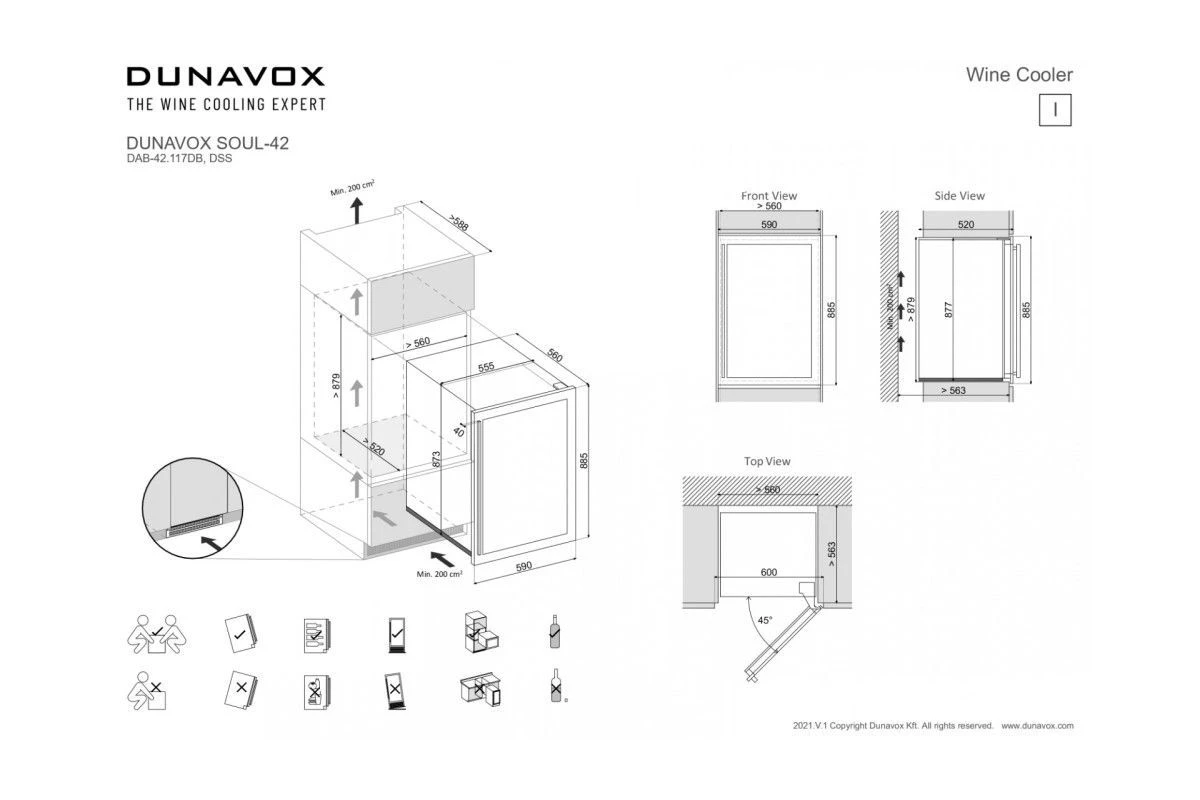Винный шкаф Dunavox DAB-42.117DB
