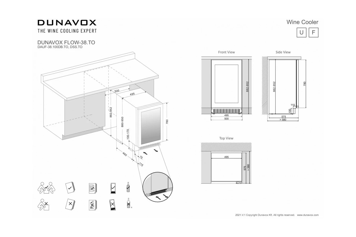 Винный шкаф Dunavox DAUF-38.100DOP.TO