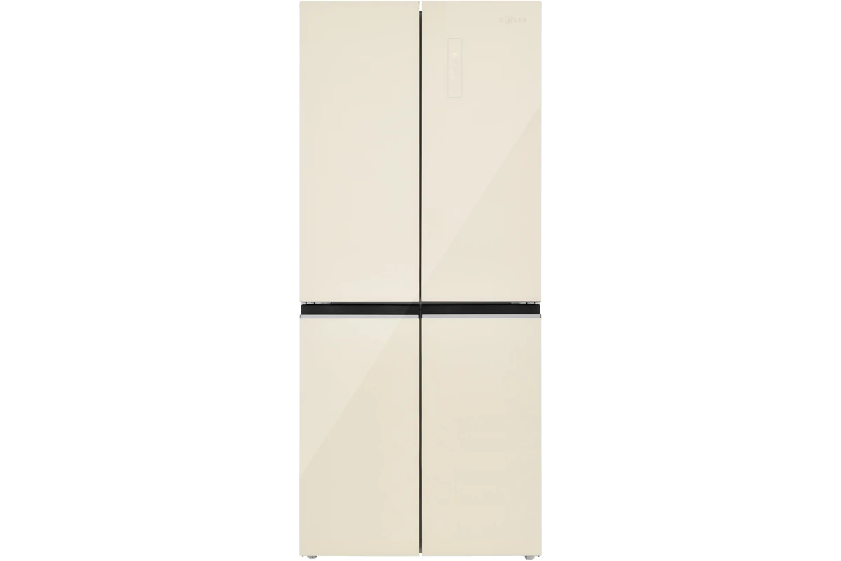 Холодильник Cross Door ZUGEL ZRCD430C, бежевое стекло
