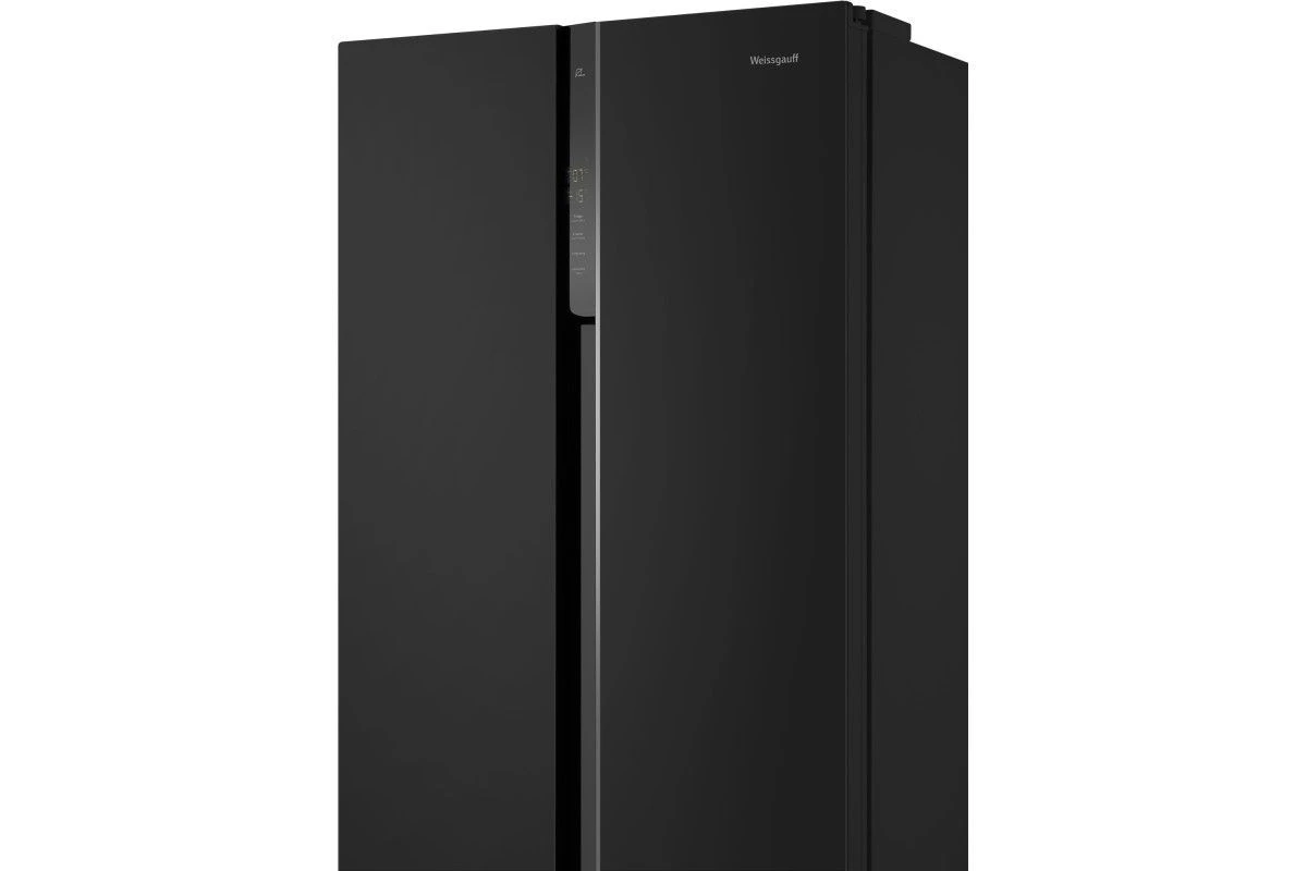 Отдельностоящий холодильник с инвертором Weissgauff WSBS 500 Inverter NoFrost Black Glass