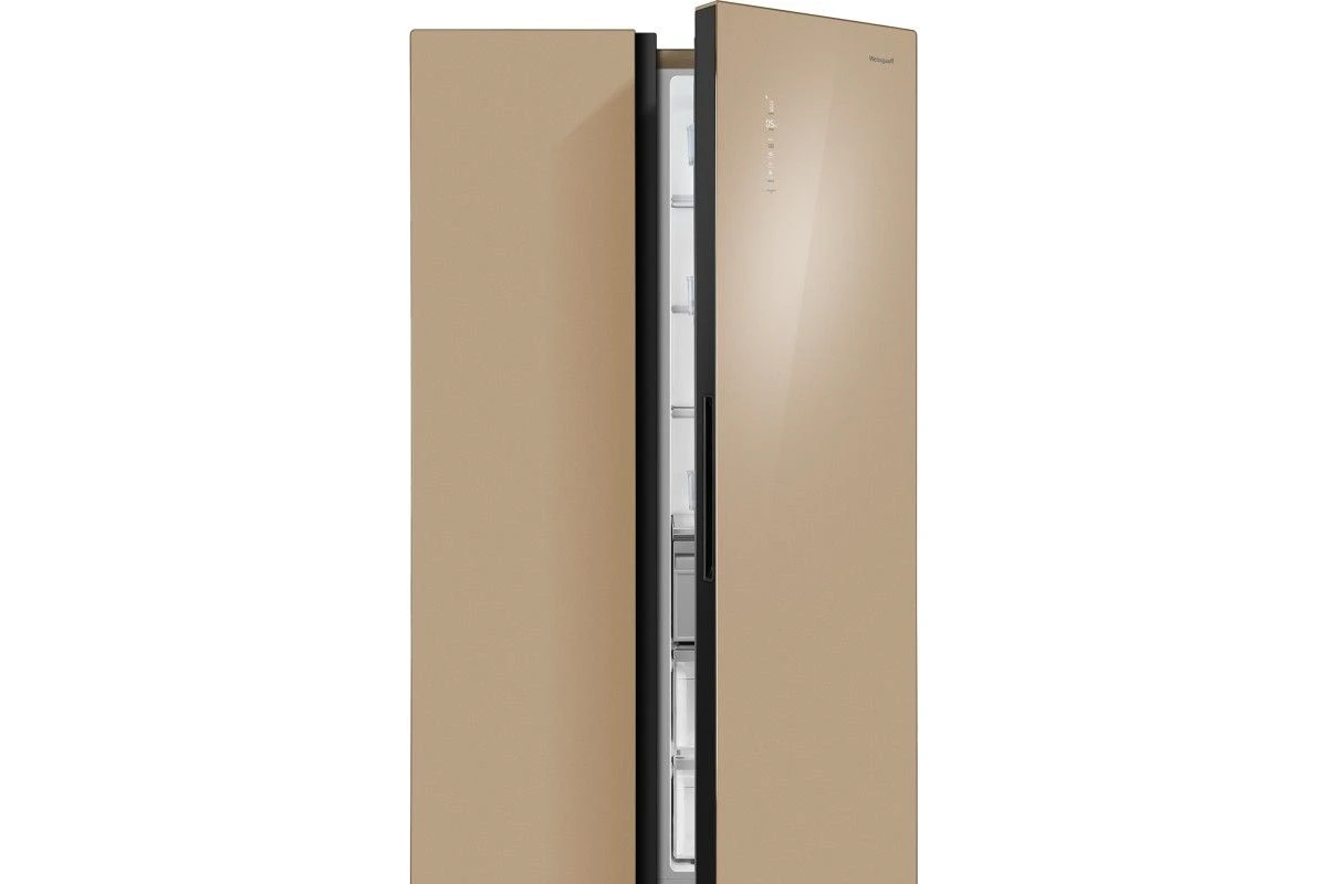 Отдельностоящий холодильник с инвертором Weissgauff WSBS 1036 Inverter NoFrost Premium Сhampagne Glass