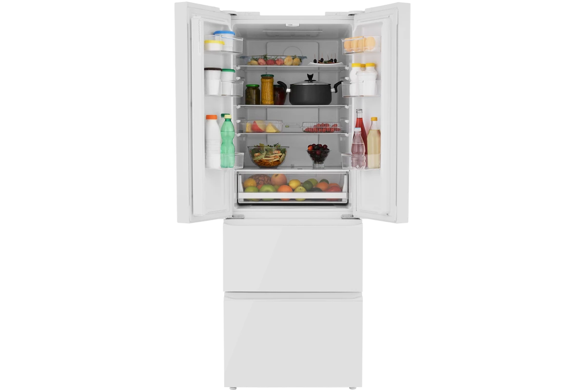 Холодильник French Door ZUGEL ZRFD361W, белое стекло
