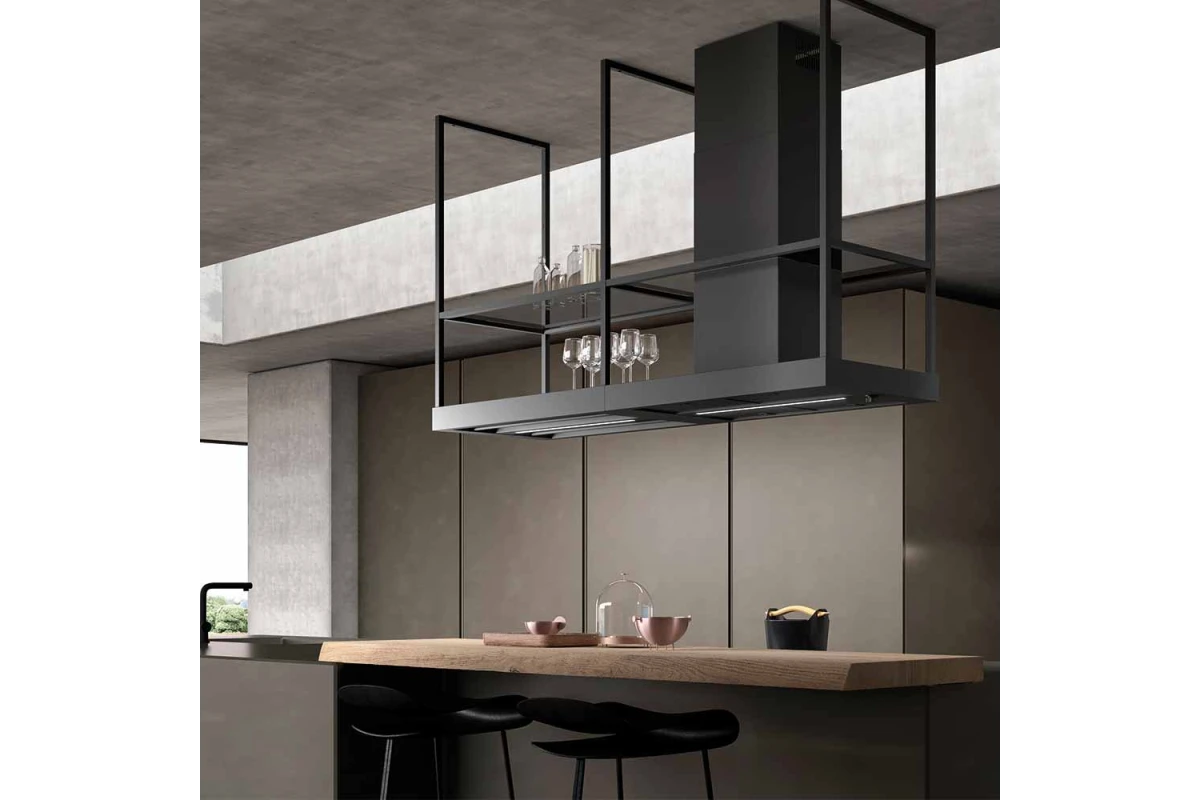 Островная вытяжка Faber T-SHELF EV8 BK MATT A180 325.0606.131