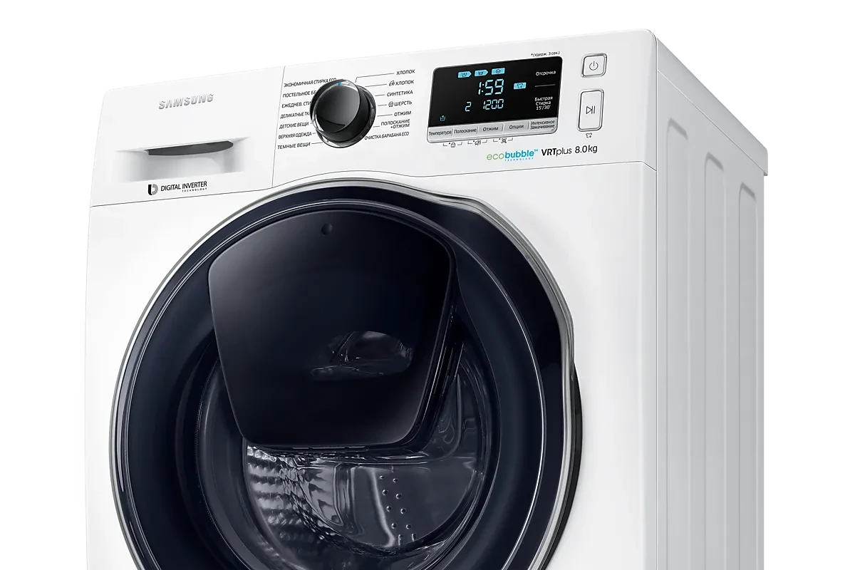 Стиральная машина Samsung WW80K6210RW/LD (AddWash и Eco Bubble)