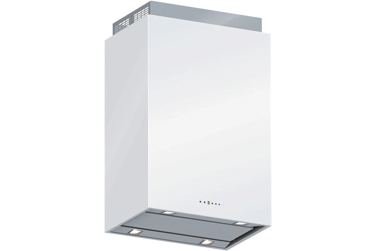 Вытяжка Falmec Design+ LAGUNA isola 60 inox vetro bianco (800)