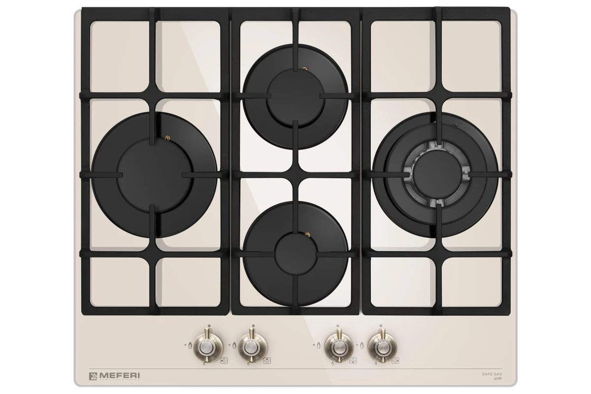 Варочная панель газовая MEFERI MGH604BG GLASS RETRO