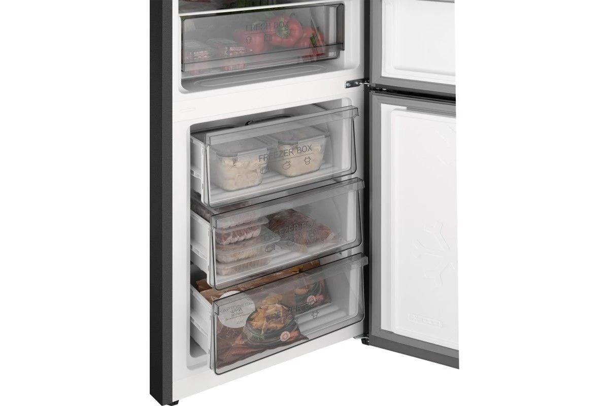 Отдельностоящий холодильник с инвертором Weissgauff WRK 185 Total NoFrost Inverter Black Glass