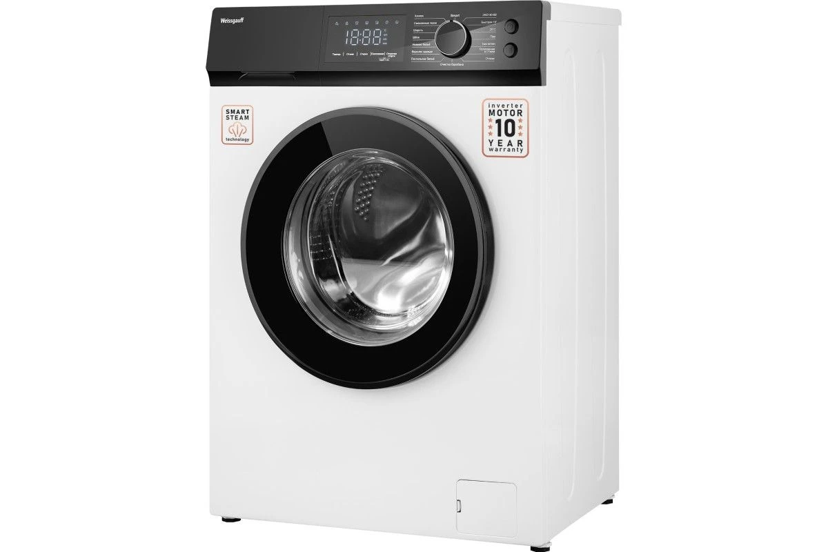 Cтиральная машина с инвертором и паром Weissgauff WM 45127 Inverter Steam Touch