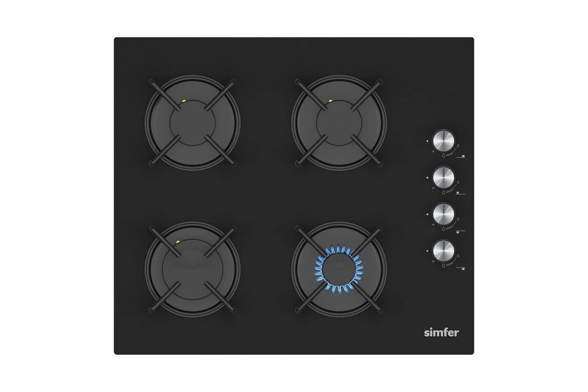 Газовая варочная панель Simfer H60K40S111 2 в 1 встраиваемая + настольная