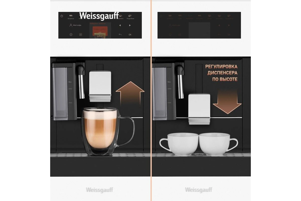 Встраиваемая кофемашина Weissgauff WCMI-572 Touch Cappuccino