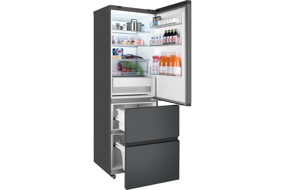 Отдельностоящий холодильник Weissgauff WFD 450 Total NoFrost Inverter Dark Grey Built-in