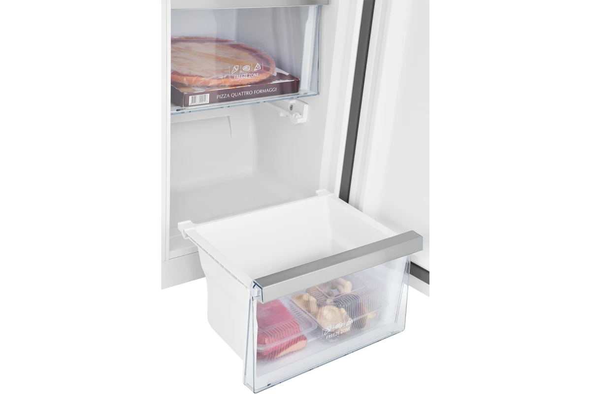 Холодильник Cross Door ZUGEL ZRCD430W, белое стекло