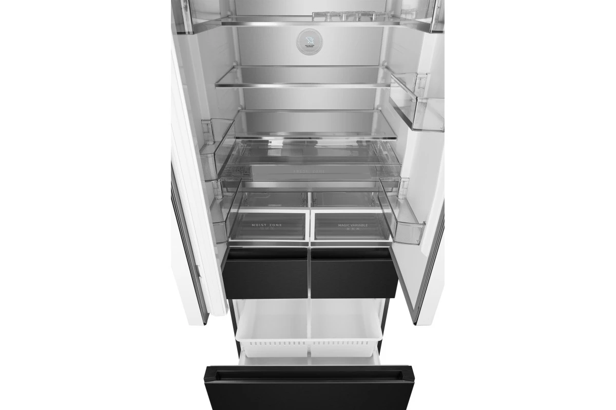 Отдельностоящий холодильник Weissgauff WFD 450 Built-in Inverter NoFrost Dark Inox