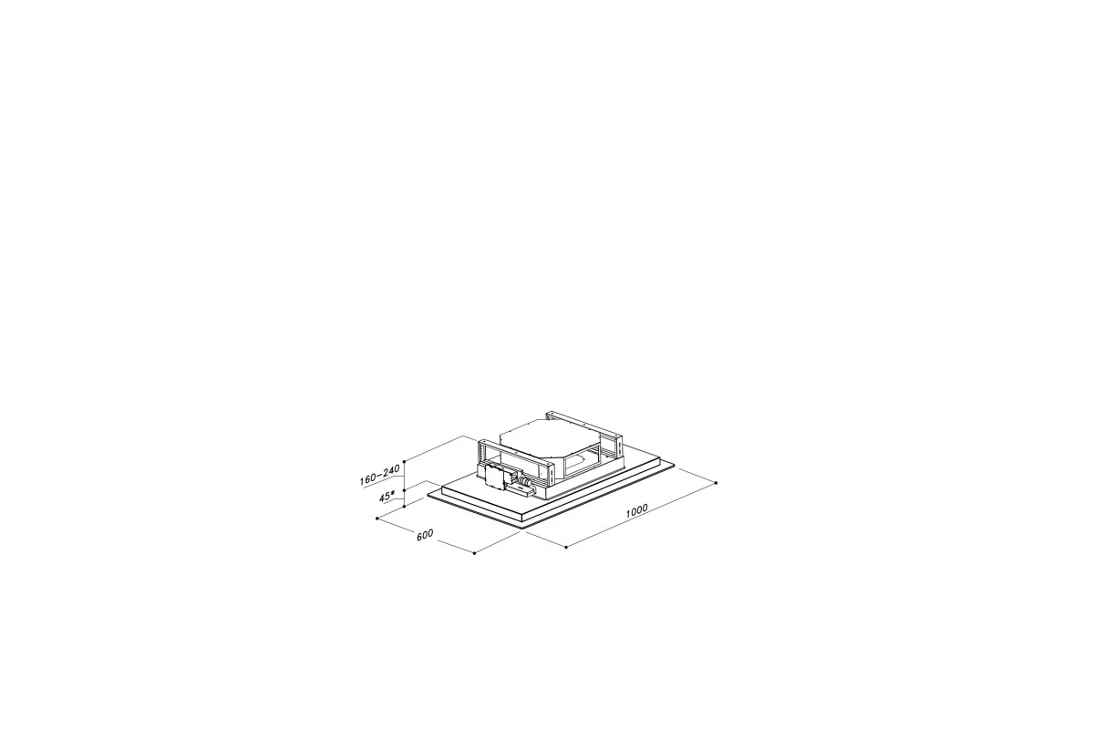 Вытяжка потолочная Sirius SLT 970 FRAME W