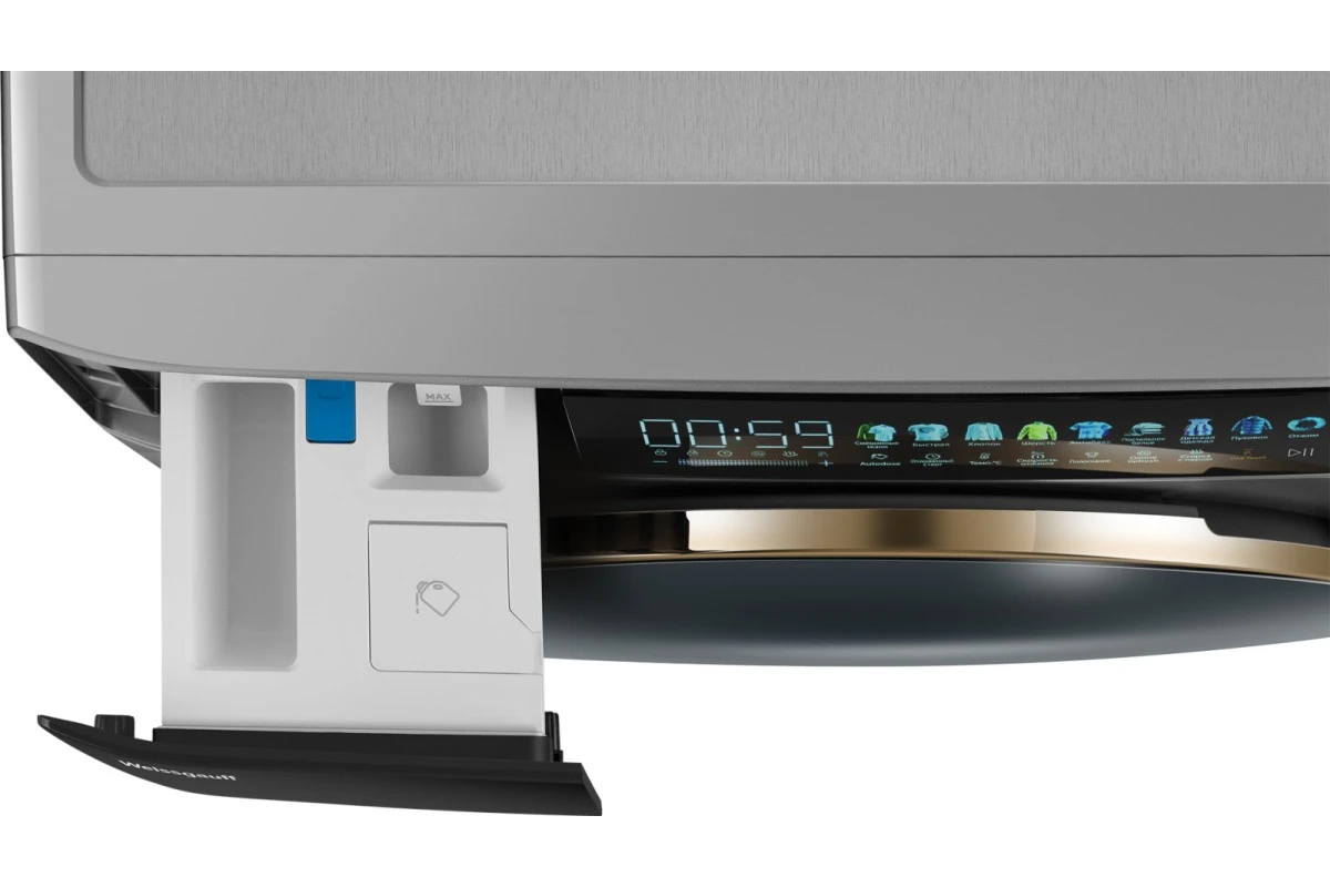 Стиральная машина с прямым приводом Weissgauff WM 58411 Direct Drive Inverter Premium Steam Steel