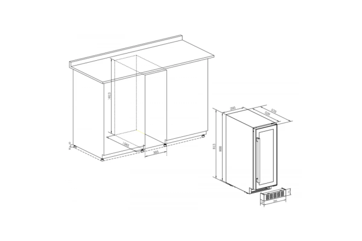 Винный шкаф Temptech OX30DX