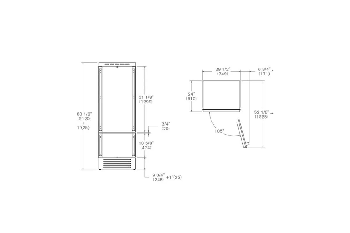 Встраиваемый холодильник Bertazzoni REF755BBRPTT белый