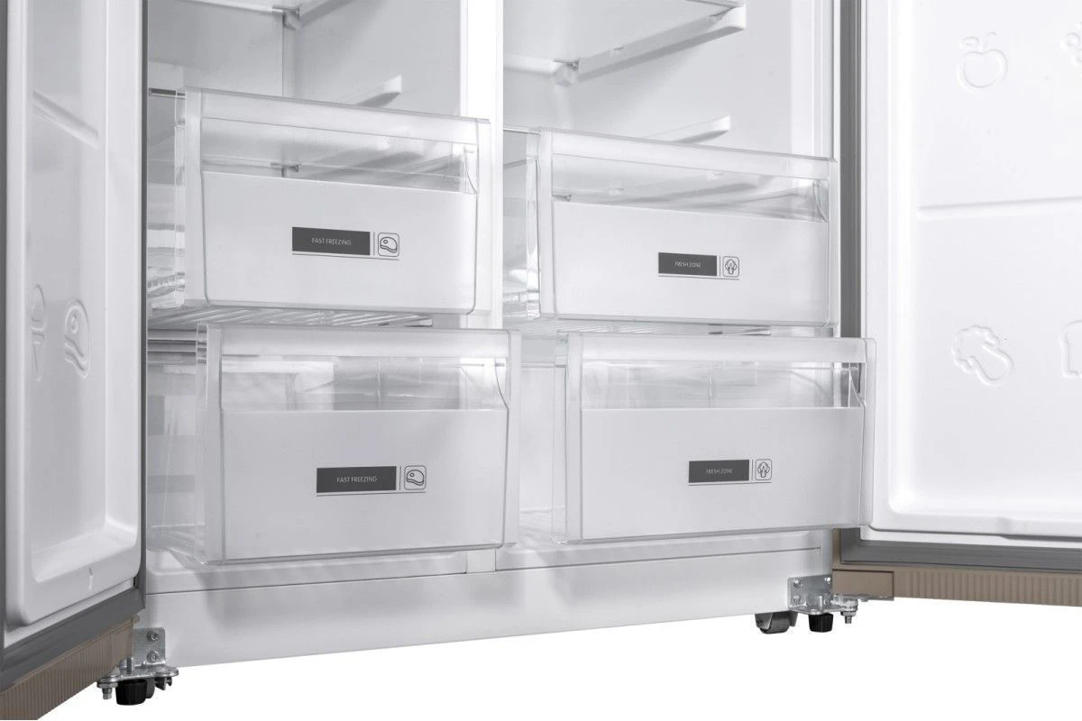 Отдельностоящий холодильник с инвертором Weissgauff WSBS 600 Be NoFrost Inverter