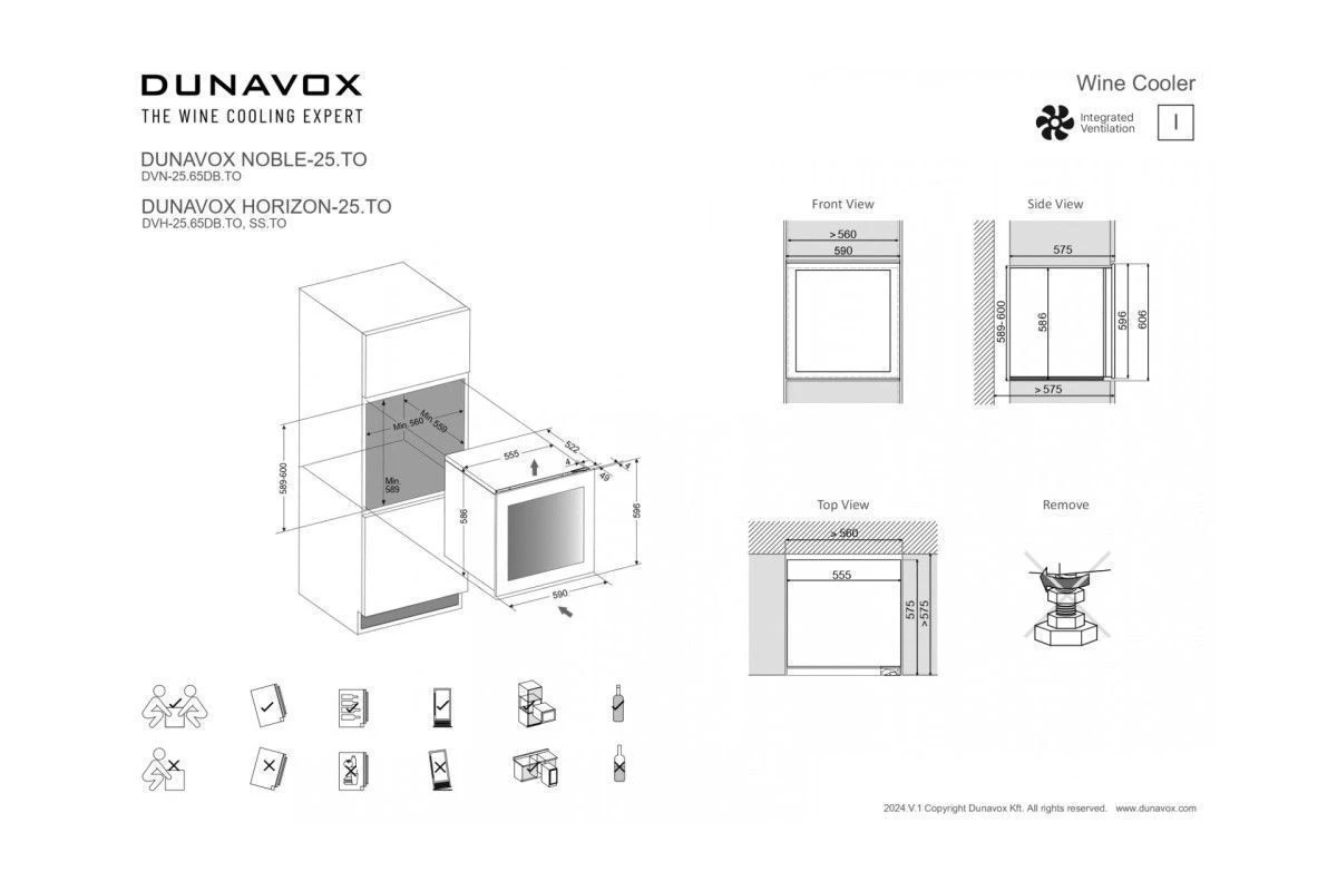 Винный шкаф Dunavox DVH-25.65DSS.TO