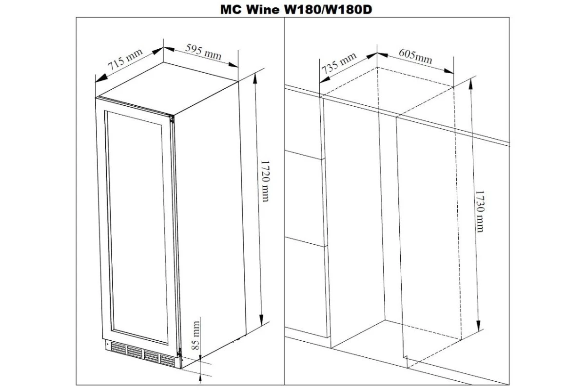 Винный шкаф MC Wine W180DB