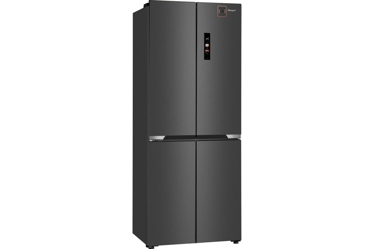 Отдельностоящий холодильник с инвертором Weissgauff WCD 480 Total NoFrost Inverter Silk Inox Built-in