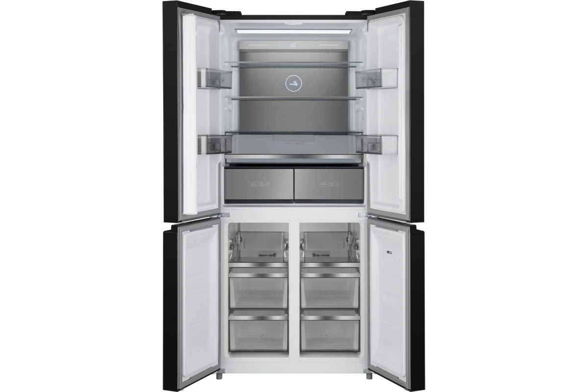 Отдельностоящий холодильник с инвертором Weissgauff WCD 590 Nofrost Inverter Premium Ecofresh Dark Inox