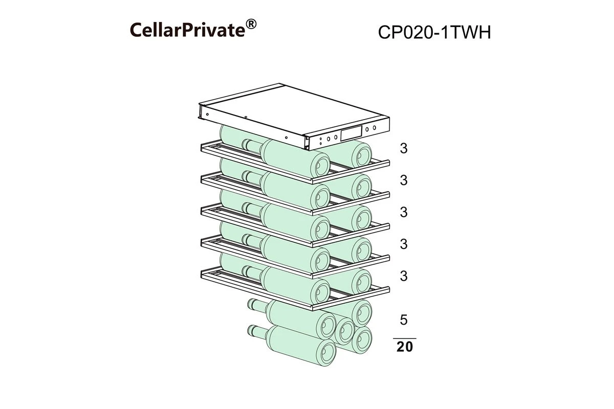 Винный шкаф Cellar Private CP020-1TWH