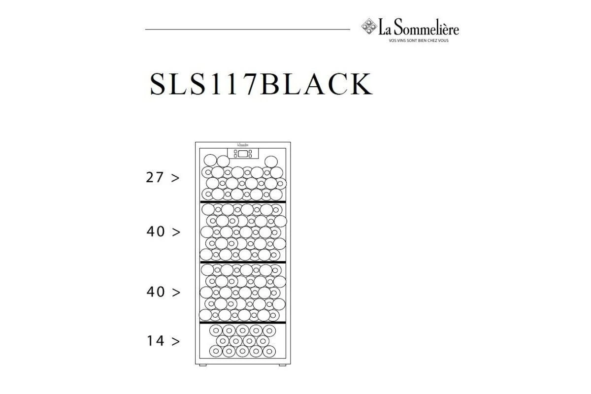 Монотемпературный шкаф La Sommeliere SLS117BLACK
