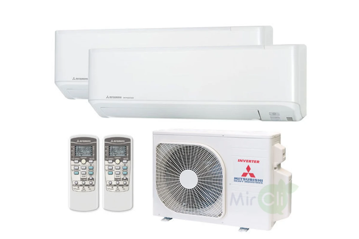 Мульти сплит-система на 2 комнаты Mitsubishi Heavy Free Match SCM40ZS-W/SKM20ZSP-W*2шт