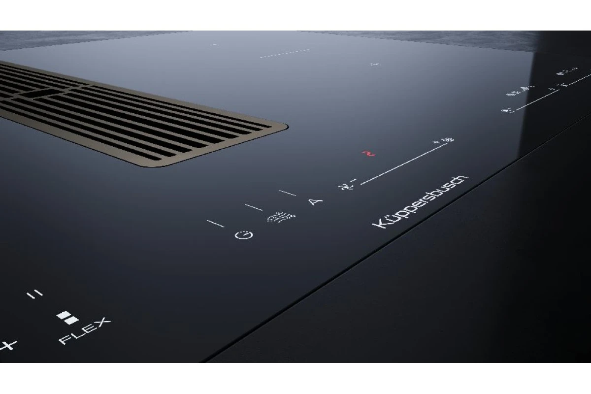 Индукционная варочная панель с вытяжкой Kuppersbusch KMI 8590.0 SR Black Chrome