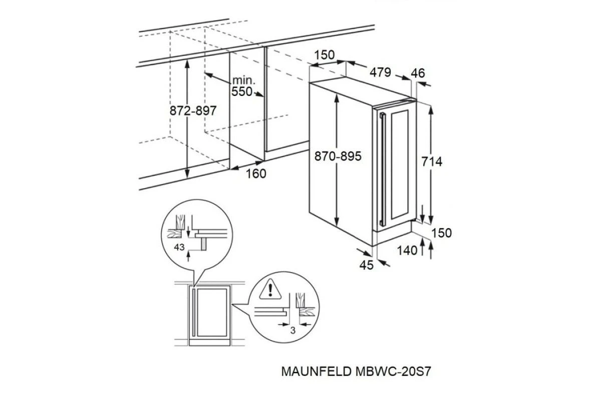 Винный шкаф Maunfeld MBWC-20S7