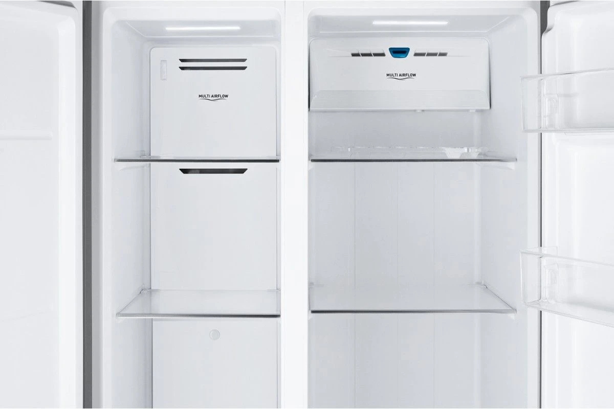 Отдельностоящий холодильник с инвертором Weissgauff WSBS 600 NoFrost Inverter Bru Steel Glass