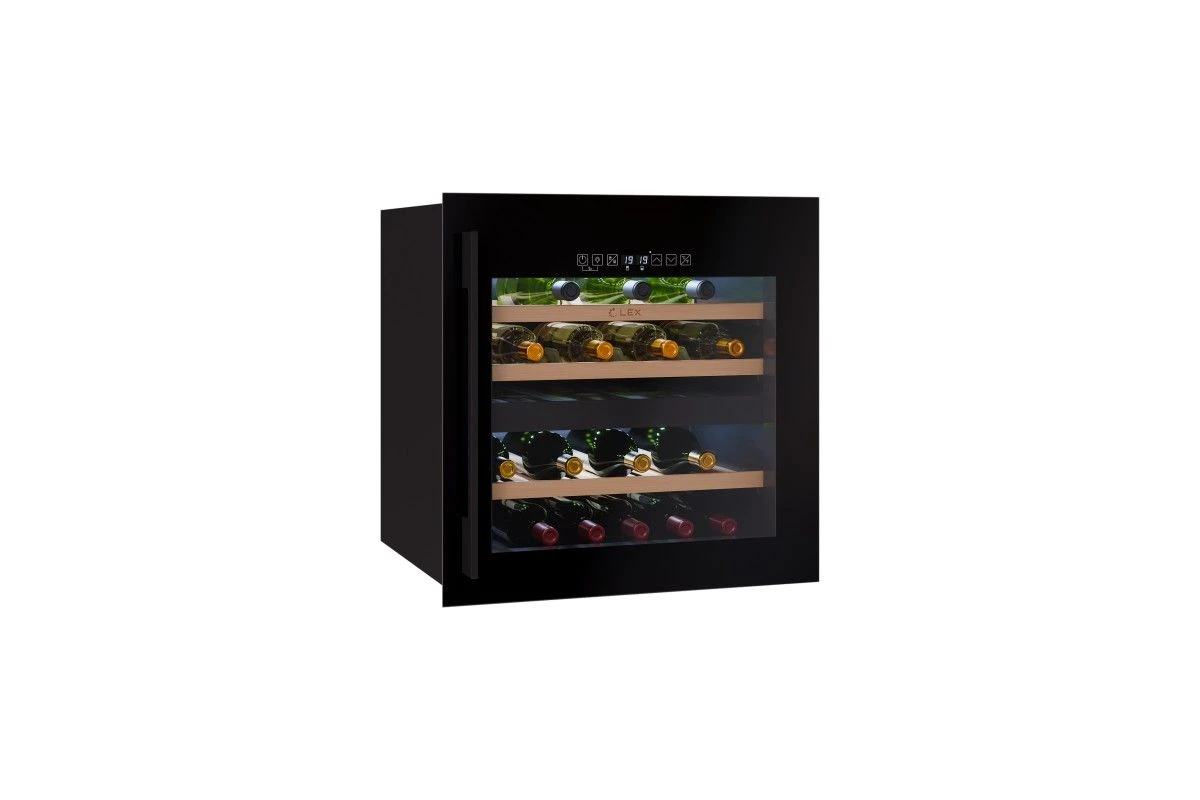 Винный шкаф встраиваемый LEX LWD6036BL dual zone S