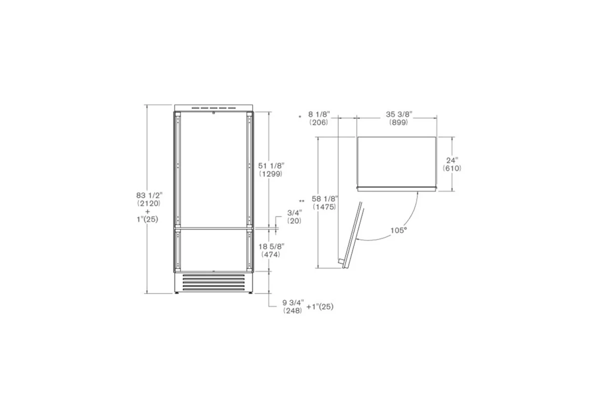 Встраиваемый холодильник Bertazzoni REF905BBLPTT белый
