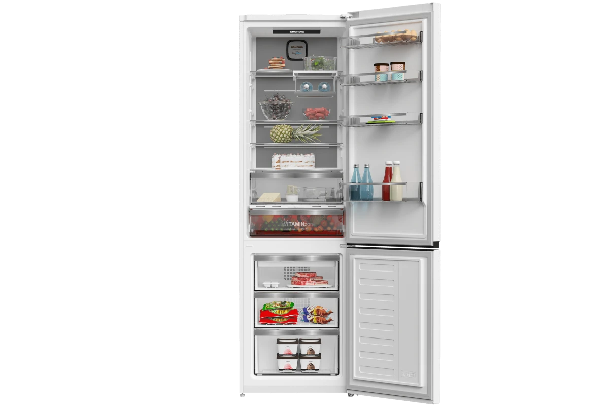 Холодильник с нижней морозильной камерой Grundig GKPN66930LWW