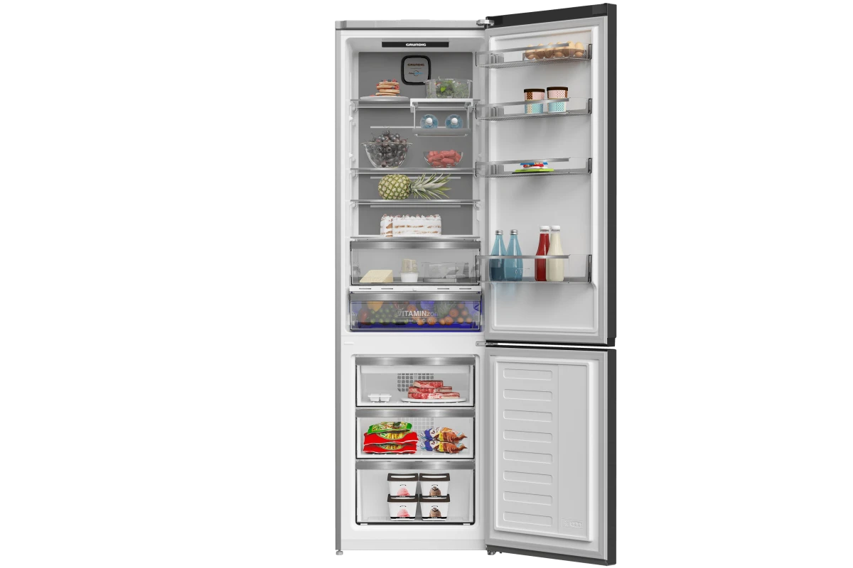 Холодильник с нижней морозильной камерой Grundig GKPN66930LBW