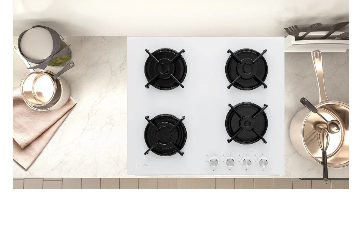 Газовая варочная поверхность Simfer H60N40W570 с газ-контролем
