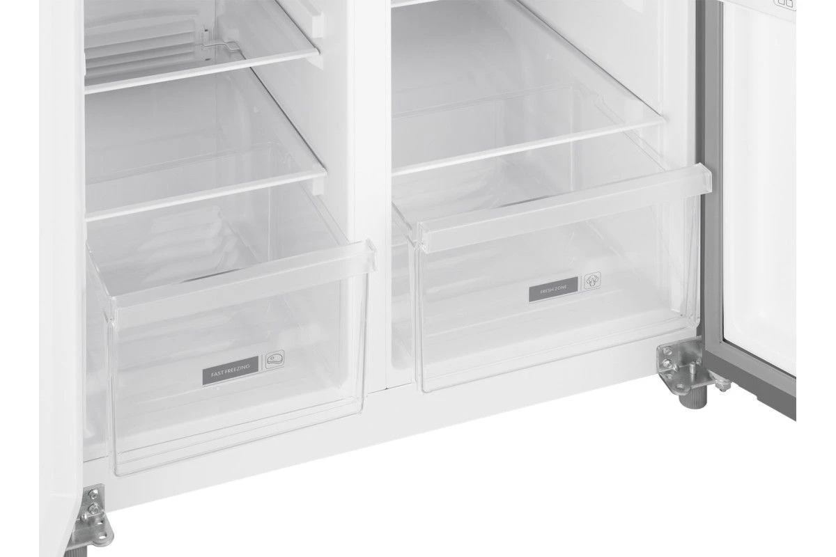 Отдельностоящий холодильник с инвертором Weissgauff WSBS 500 Inverter NoFrost Inox
