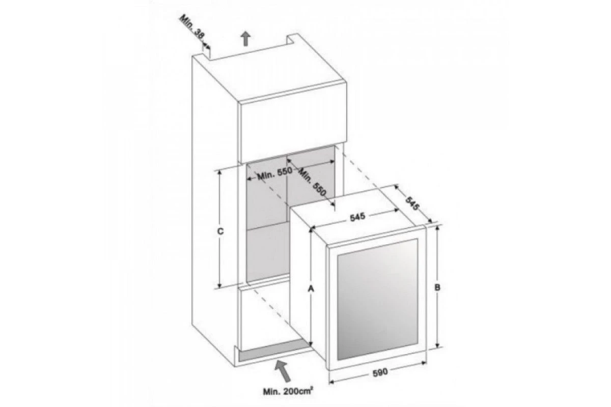 Винный шкаф Dunavox DAB-36.80DW