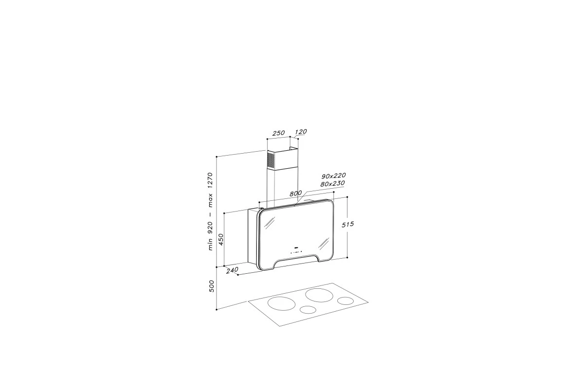 Настенная вытяжка Sirius SLTC 111 FLAT W
