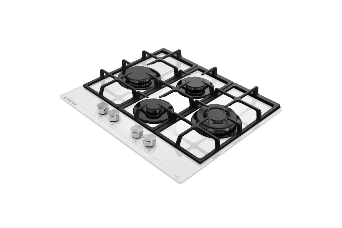 Варочная панель газовая MEFERI MGH604WH GLASS ULTRA