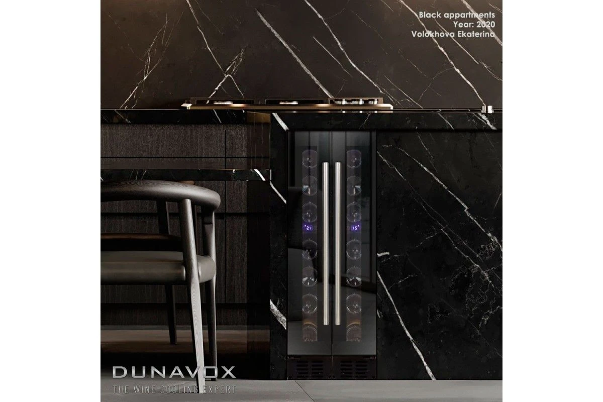 Винный шкаф Dunavox DX-7.20BK/DP