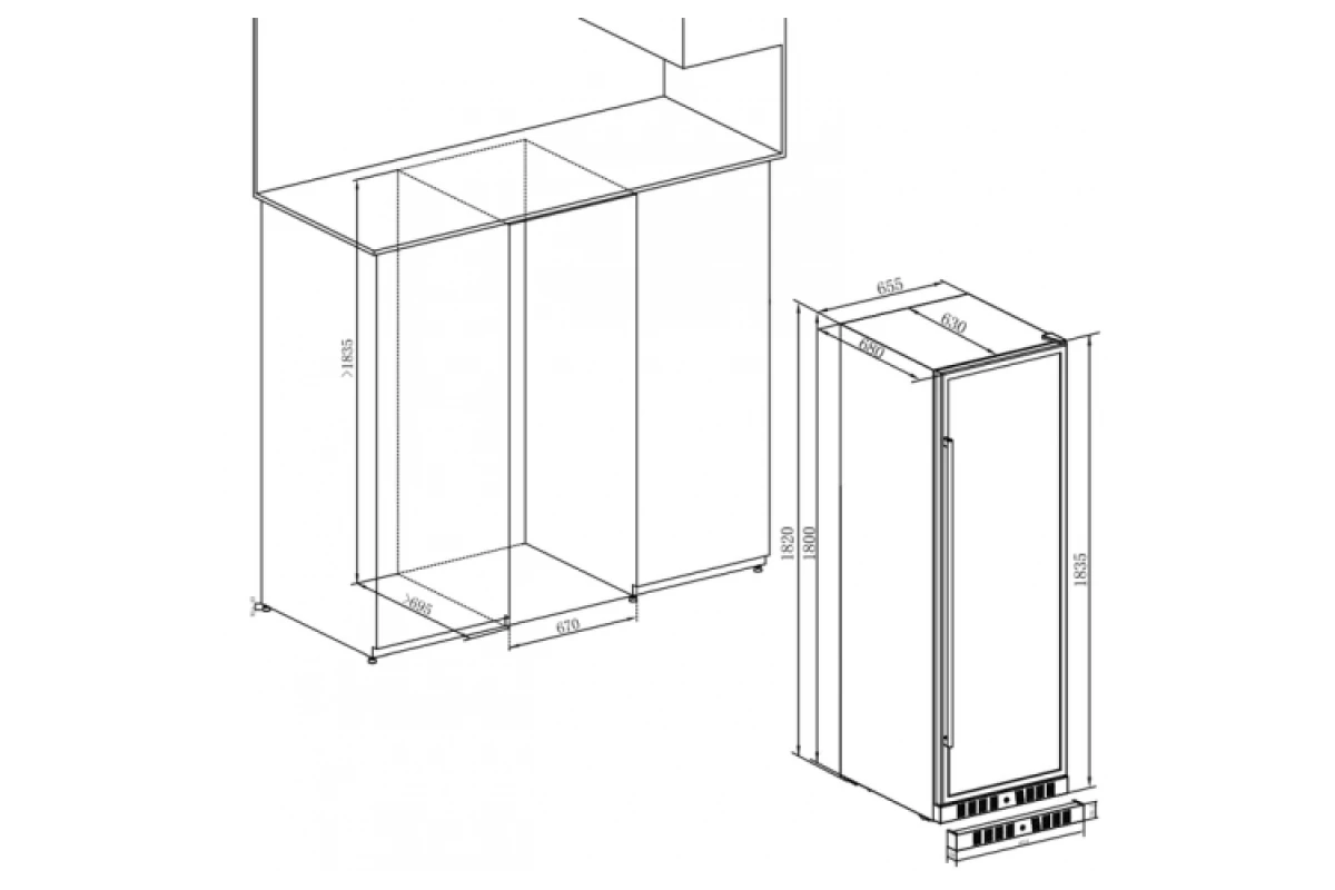 Винный шкаф Temptech E1000DRW